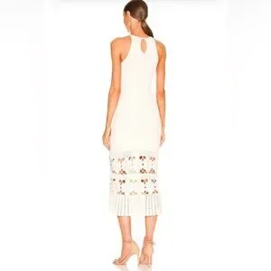 white christmas dresses Danica Crochet Midi Dress main image 1